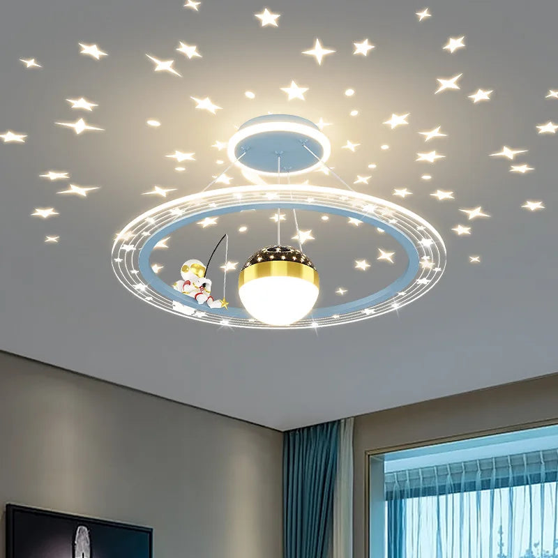 DecorBites™ LED Star Chandelier: Kids Room Lighting Fixture for Bedroom & Study Room