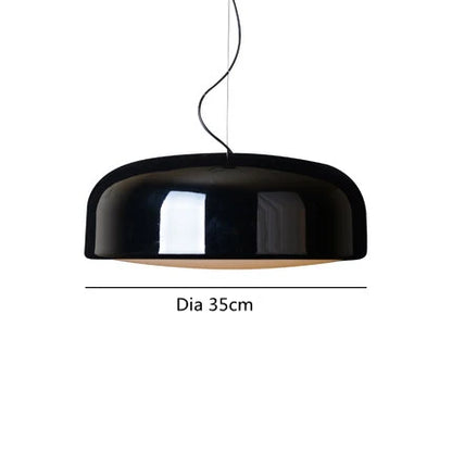 DecorBites™ Glossy Black Round Nordic Pendant Light for Dining Room and Bar Decor