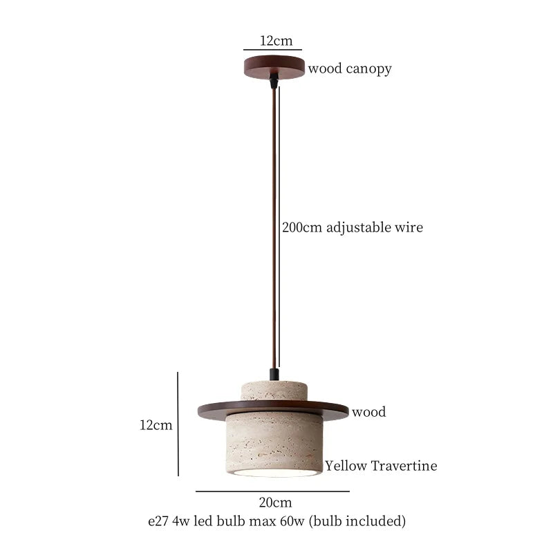 Decorbites™ LED Gelbe Travertin-Hängeleuchte für Vintage-Heimdekoration