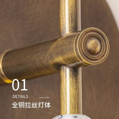 DecorBites™ Elegant Marble Copper Wall Lamp for Living Room, Study, Hotel, Restaurant