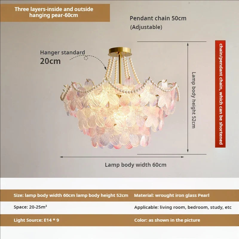 DecorBites™ Leafless Crystal Chandelier: Modern French Living Room & Bedroom Lighting