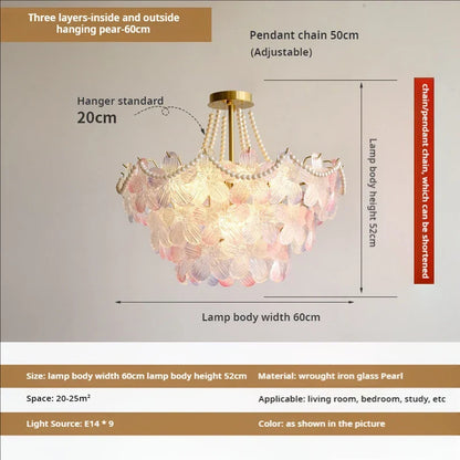 DecorBites™ Leafless Crystal Chandelier: Modern French Living Room & Bedroom Lighting