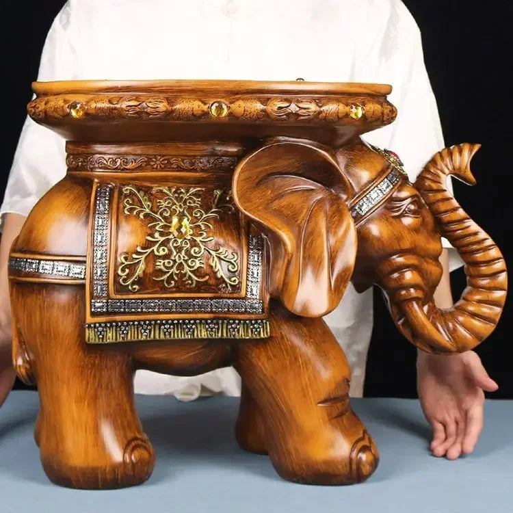 DecorBites™ Elephant Wealth Attracting Ornaments Stool