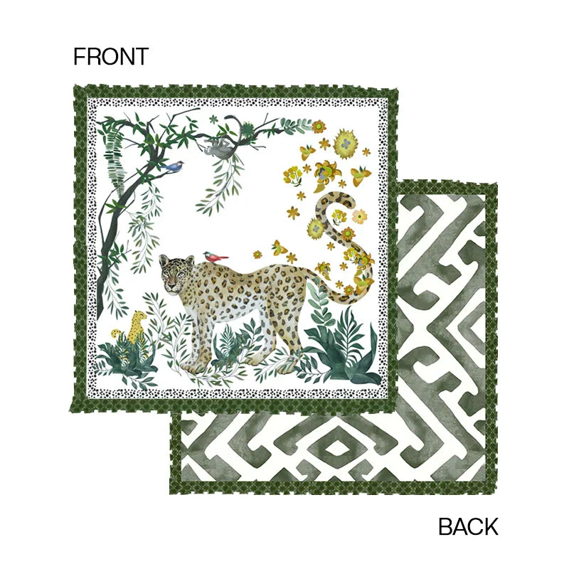 Decorbites™ Leopardmuster & Vintage-Geometrie Bolster-Kissenbezug 30x65 cm