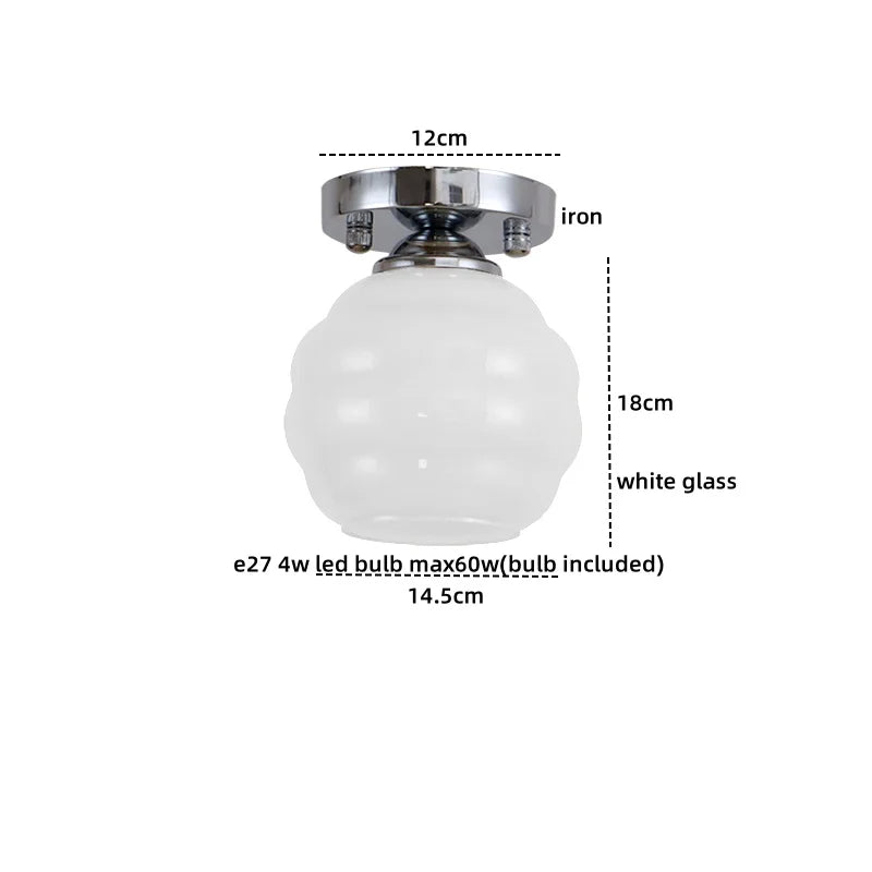 Lámpara de techo LED DecorBites™ de hierro y cristal color crema - Luminarias modernas para interiores