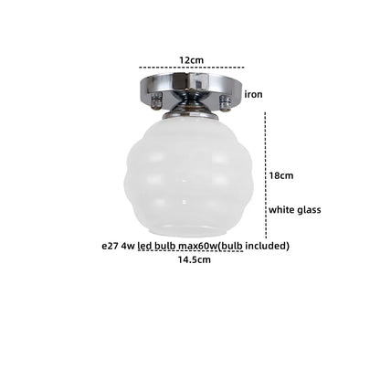 Lámpara de techo LED DecorBites™ de hierro y cristal color crema - Luminarias modernas para interiores