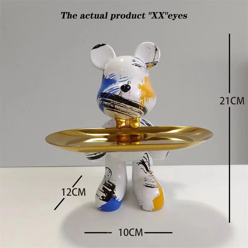 DecorBites™ Graffiti Bear Statue Ornament for Modern Home Decor