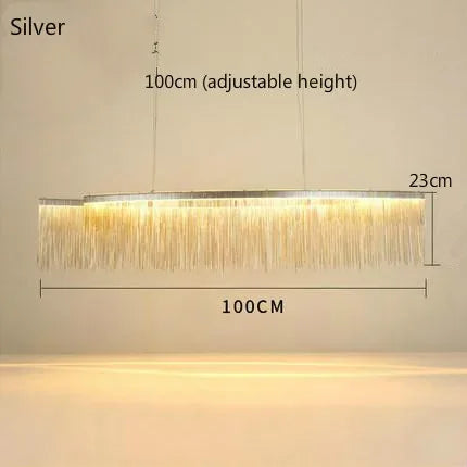 Gold Chain Tassel Chandelier
