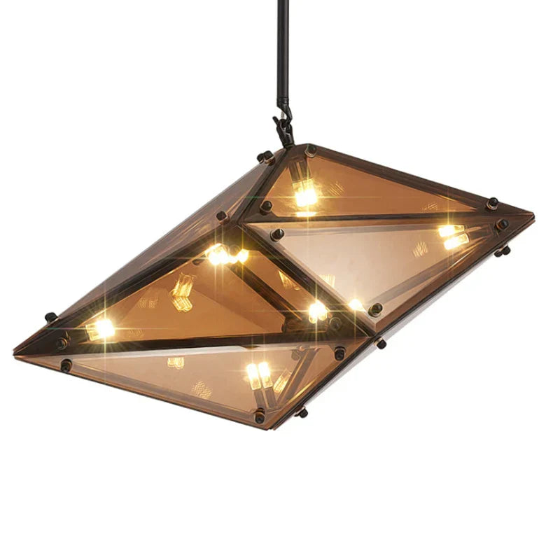 DecorBites™ Diamond Glass LED Pendant Lights for Bar Restaurant Home Chandelier