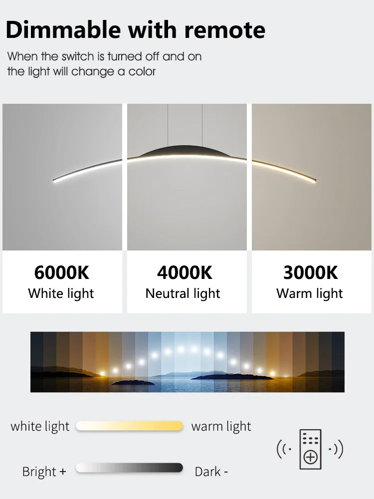 ثريا DecorBites™ Black Line: تصميم صالون أنيق، إضاءة فاخرة للمنزل والمطعم