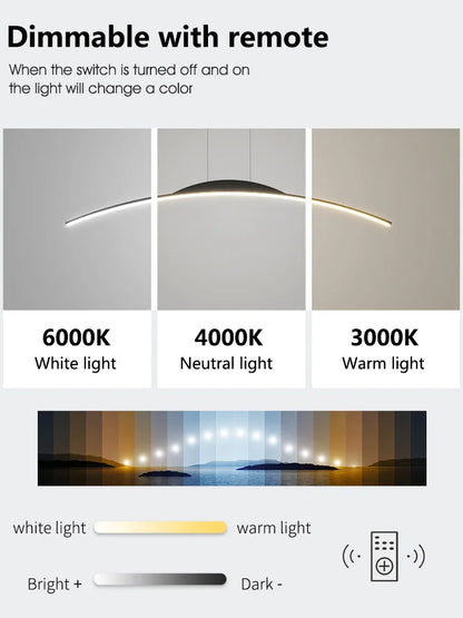 ثريا DecorBites™ Black Line: تصميم صالون أنيق، إضاءة فاخرة للمنزل والمطعم