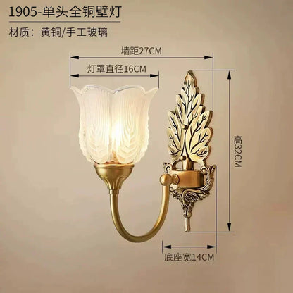 DecorBites™ Brass Wall Lamp | Retro LED for Living Room Bedroom Study Hotel Hallway