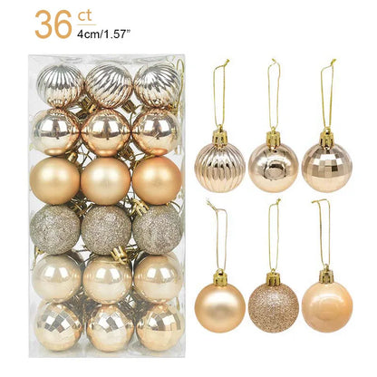 1box Christmas Balls Christmas Tree Ornaments Ball Xmas Hanging Tree Pendants Home Party Decor 2023 New Year Gift Noel Navidad