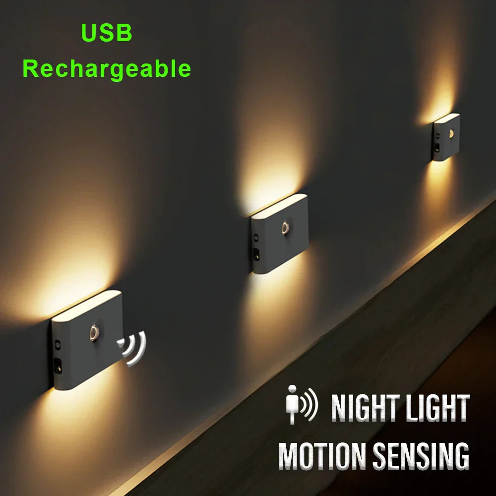 DecorBites™ Induction Night Light USB Rechargeable Motion Sensor Wall Lamp