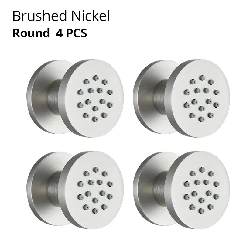 DecorBites™ Brass Body Round Shower SPA Jets for Luxurious Bathroom Massage Experience