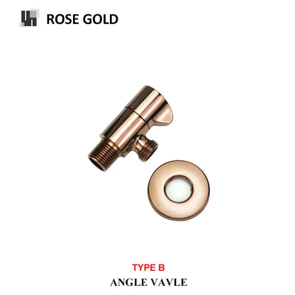 DecorBites™ Brass Triangle Valve Black Hot Cold Water Angle Faucet