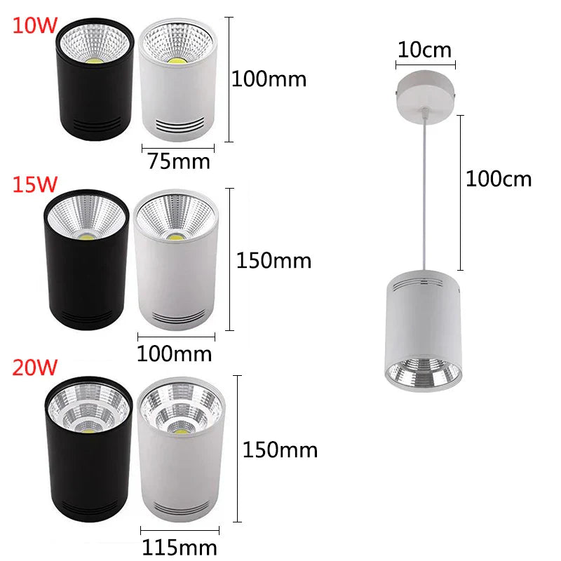 DecorBites™ COB LED Pendant Ceiling Spot Light for Kitchen/Home/Office Indoor Lighting