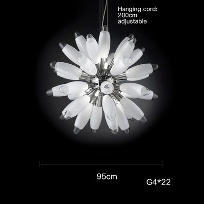 DecorBites™ LED Globe 2025 Chandelier in Chrome/Gold - Spectacular Lighting Fixture