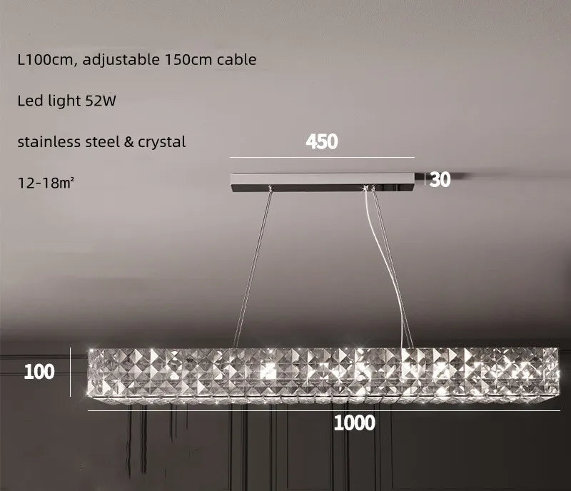 Lámpara de araña LED de cristal DecorBites™ - Iluminación moderna y lujosa para la sala de estar