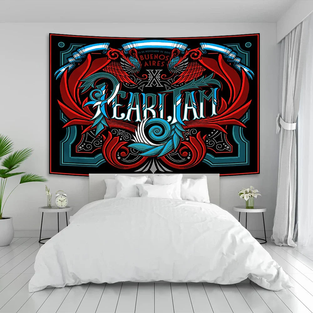 Decobites Pearl Jam Band Bedroom Concert Decoration Tapestry