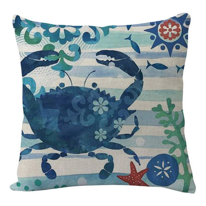 DecorBites™ Coastal Cushion Cover - Sea Theme Decorative Sofa Pillowcase