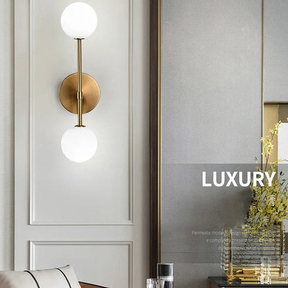 DecorBites™ Frosted Glass Ball LED Wall Lamp for Corridor, Aisle, and Bedroom