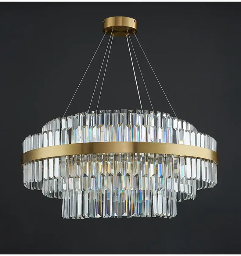 DecorBites™ Luxury LED Crystal Chandelier for Home Decor