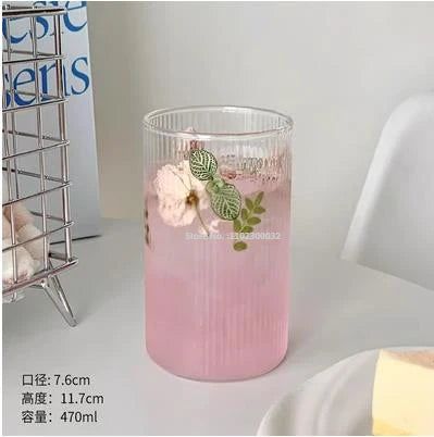 DecorBites™ Clear Glass Coffee Cup Set - Heat-Resistant Borosilicate, Ideal for Hot/Cold Drinks