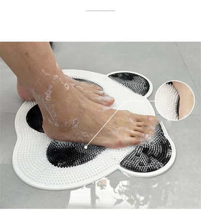 Decobites Non-Slip Bath Mat with Suction Cups and Foot Massage for Safe Showering