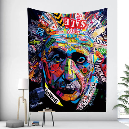 Decobites Psychedelic Graffiti Tapestry: Hippie Room Decor Wall Hanging.