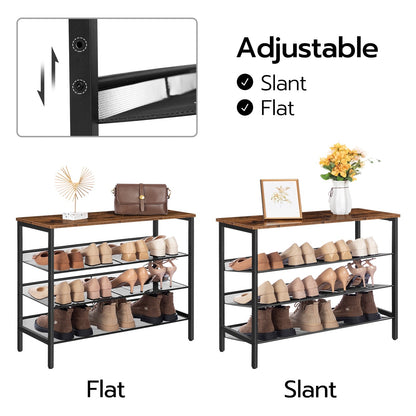 Albin -  Shoe Rack for Entryway Metal Shoe Rack Small Shoe Rack
