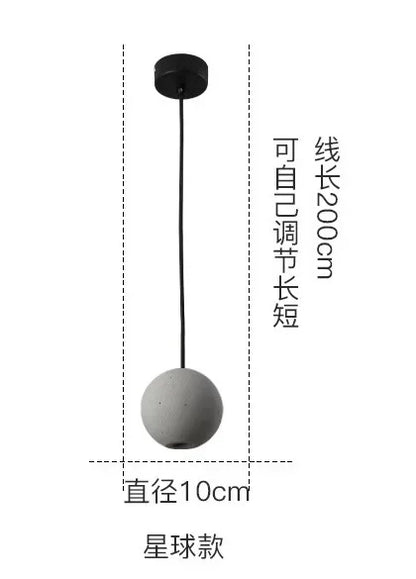 DecorBites™ Cement Pendant Light: Industrial Nordic Retro Chandelier for Hotel Restaurant Bar