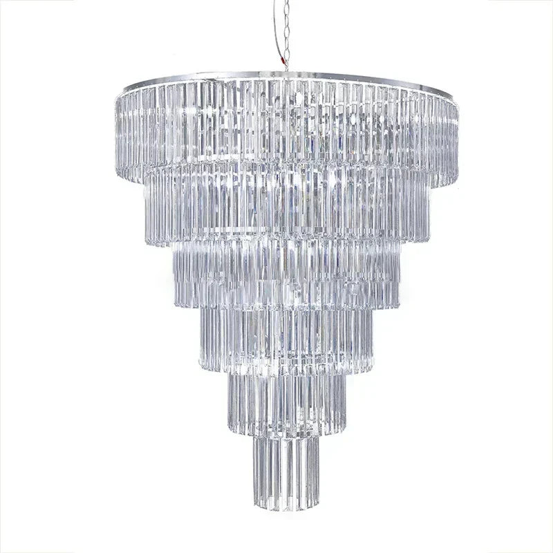 DecorBites™ Crystal Ice Bar Chandelier: Luxury Hotel Restaurant Living Room Lighting