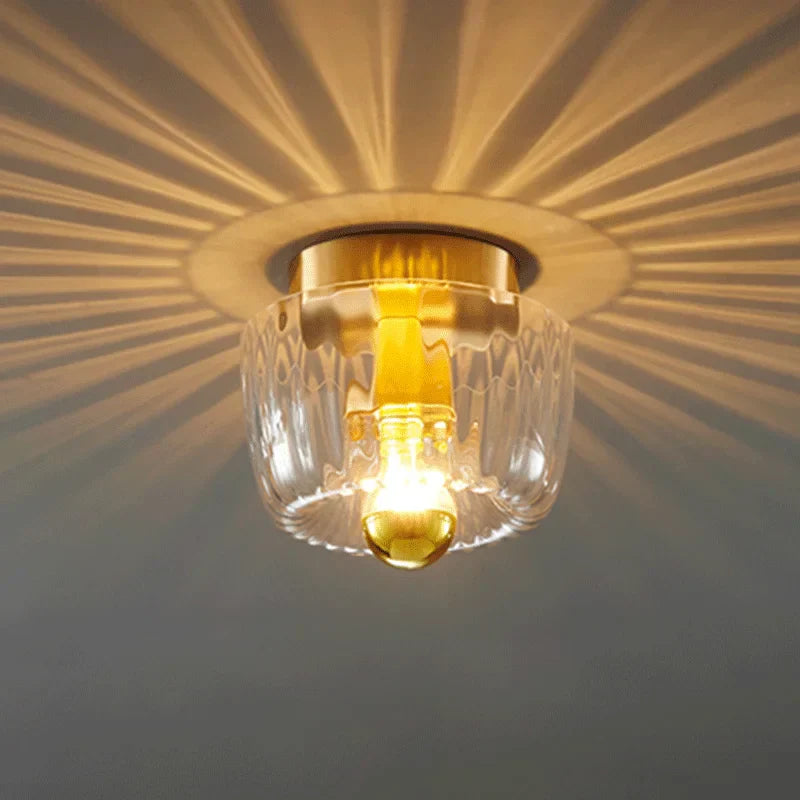 Copper Glass Wall Sconce Clear Shade Study