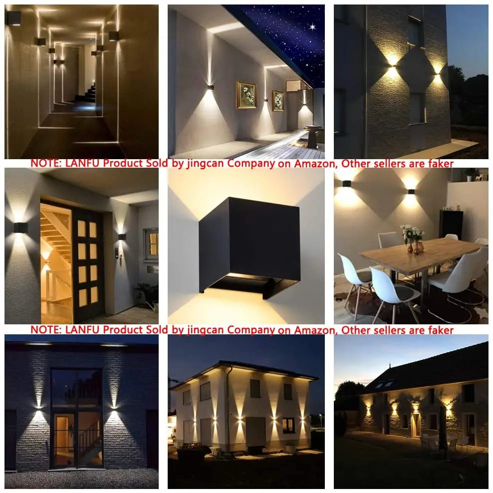 DecorBites™ LED Wall Light: Waterproof Indoor Outdoor Decor Lamp for Bedroom Living Room