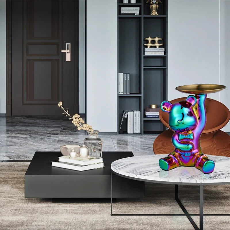 Conjunto de figuritas de osito de lujo Decorbites™ para decoración de aparador de TV y aparador de vinos