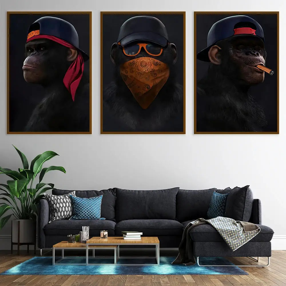 DecorBites™ Fashionable Monkey Wall Art - Premium Home Decor