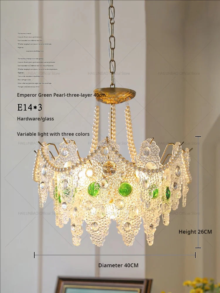 DecorBites™ Crystal Chandelier: Elegant Retro Lighting for Bedroom, Dining, Living Room & Cloakroom