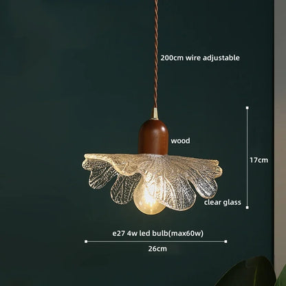 DecorBites™ Japanese Style Copper Glass Chandelier Pendant Lights for Living Room Bedroom Bar