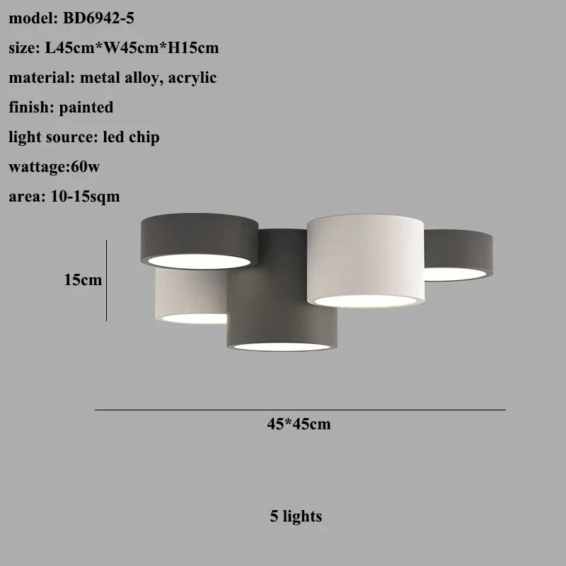 DecorBites™ Cylinder LED Ceiling Lamp for Living Room and Bedroom Decor