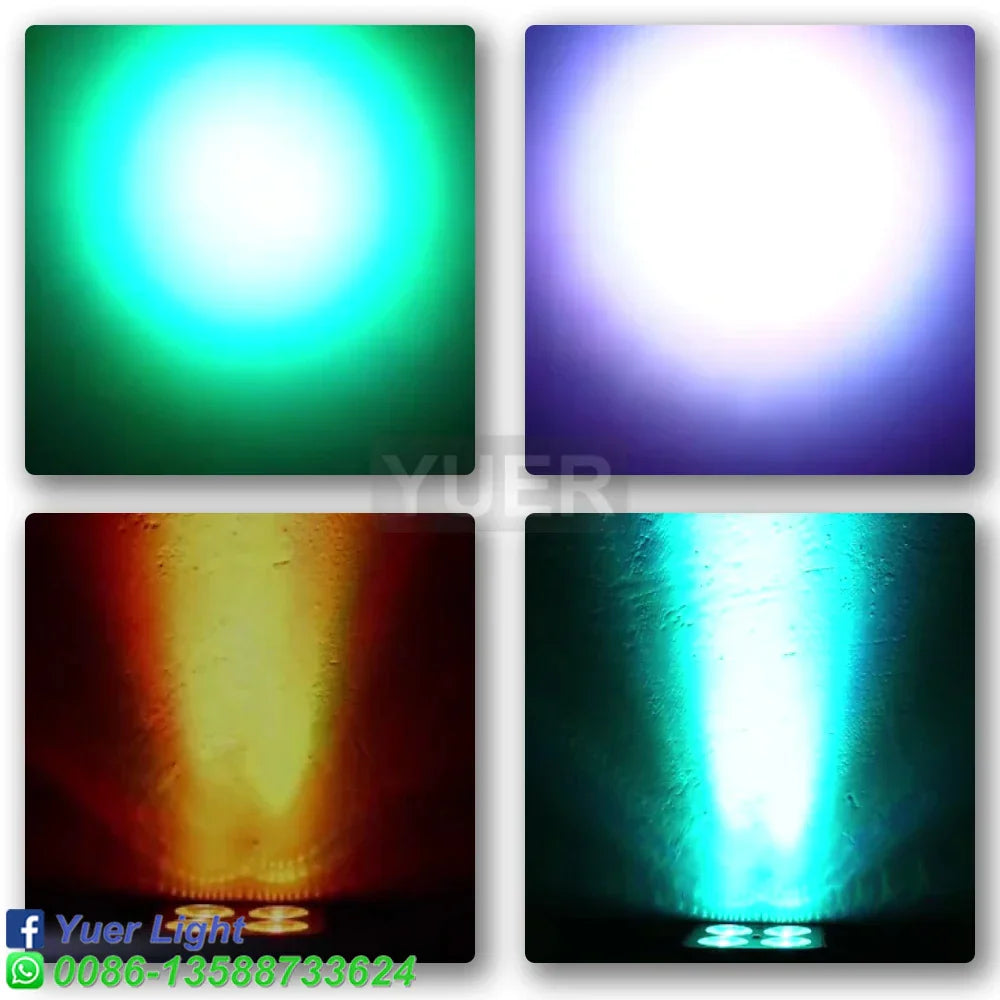 Decorbites™ Luz LED Flat Par 4X10W RGBW para Iluminación de Fiestas, Bodas y Escenarios
