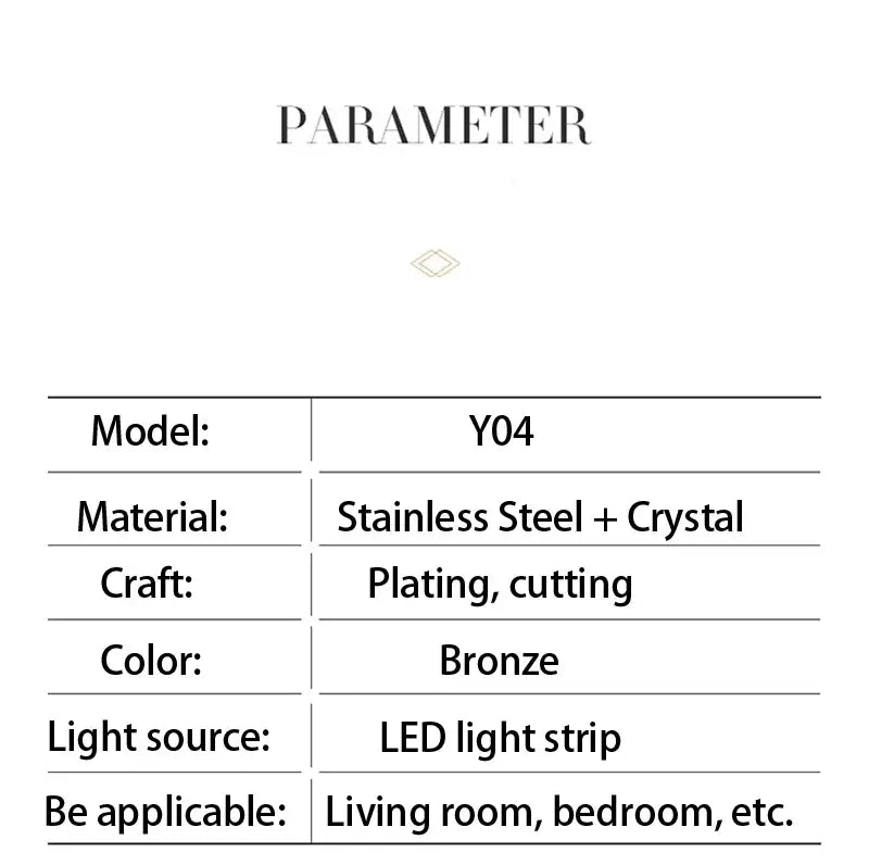 DecorBites™ Crystal Pendant Chandelier for Home Decor