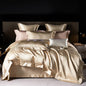 Decobites Silver Gray Satin Jacquard 1000TC Egyptian Cotton Bedding Set, Queen King Size