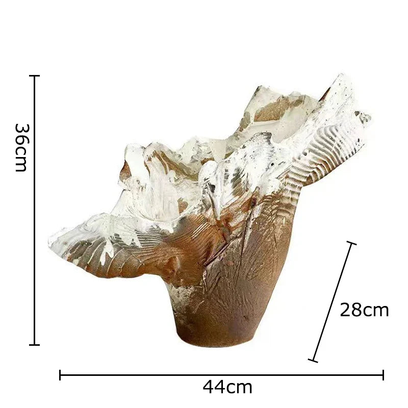 Jarrón de forma irregular DecorBites™: Decoración abstracta para escritorio que aporta un toque estético a cualquier habitación.