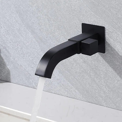 brushed gray Tap In Wall Basin brass Faucet brushed Gold Black Chrome Wall Mounted Basin Spout Lavatory