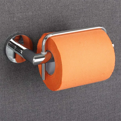 DecorBites™ Euro Silver Bathroom Paper Holder in Chrome Finish(Bit shorter version)