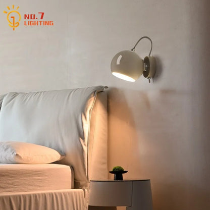 Aplique de pared LED DecorBites™ Cream Wind, apliques minimalistas giratorios de hierro forjado para dormitorio y sala de estar