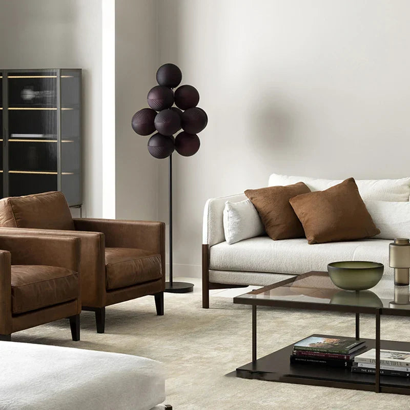 Lámpara de araña DecorBites™ con forma de uva: Lámpara colgante moderna con bola de cristal para sala de estar y dormitorio