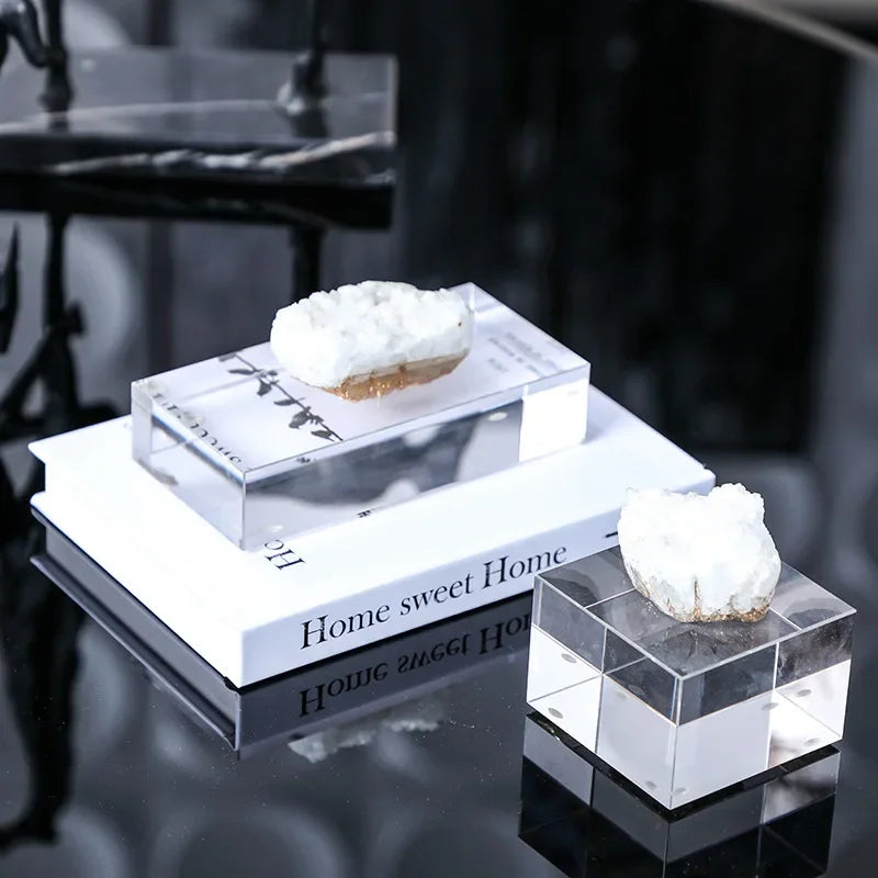 DecorBites™ Clear Crystal Coralline Ornaments for Home Decor