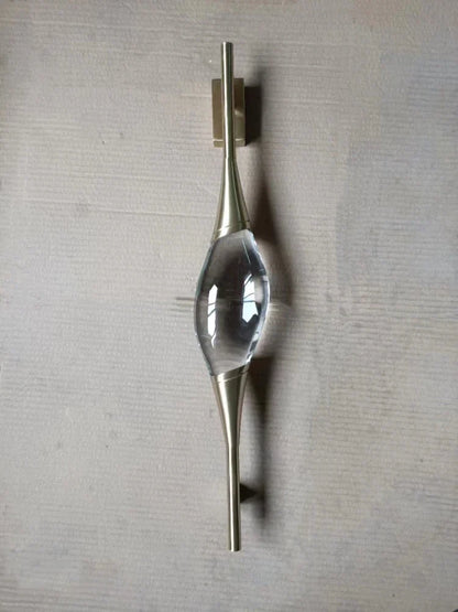 Aplique de pared DecorBites™ de cristal con cuerpo de cobre para mesilla de noche, escalera, recibidor o comedor.